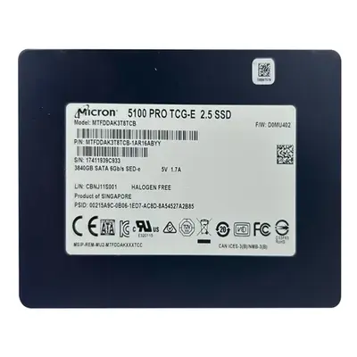 MTFDDAK3T8TCB Micron 3.84TB SATA 6Gb/s 2.5-inch Solid State Drive