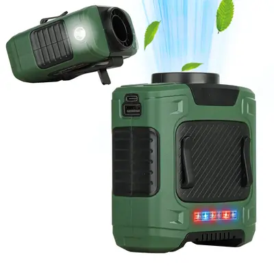 JOYYE Portable Handheld Fan, Portable Waist Fan, LED Lights, Rechargeable Cooling Fan for Outdoor & Indoor, Travel Camping Ad...