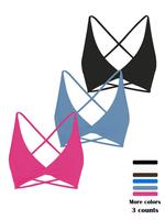 Women's Solid Color Sports Bra, Breathable Comfortable Wireless Sports Bra, Ladies Sportswear for Indoor Outdoor Wear