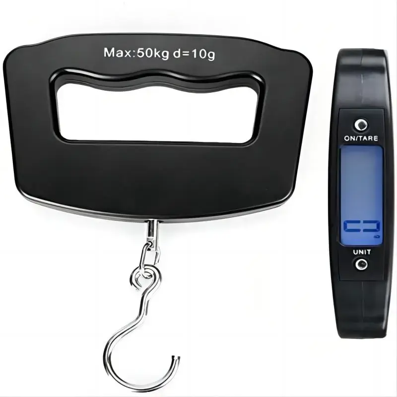 Portable Digital Luggage Scale, Handheld Weighing Mini Electronic Scale with Fishing Hook Tare Function Backlit LCD Display, ...