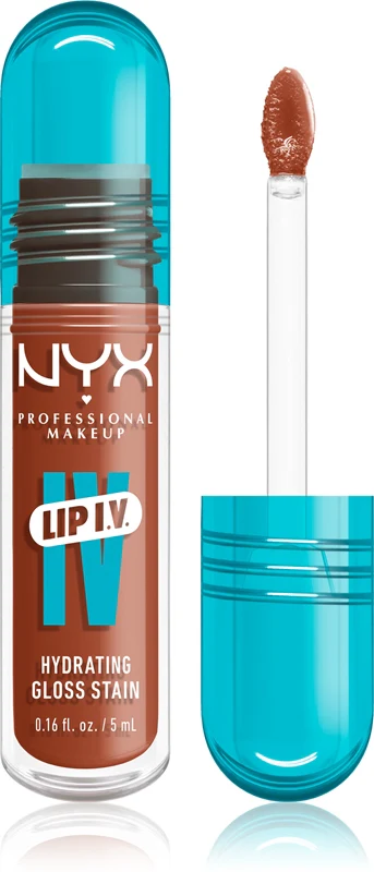 NYX Professional Makeup Lip IV long-lasting lip gloss with a moisturizing effect, color 01 - CARAMEL DRIP 5 ml