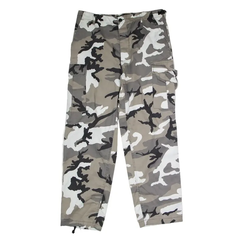 BRANDIT Camouflage Cargo Mens Trousers Grey Regular Straight W36 L31