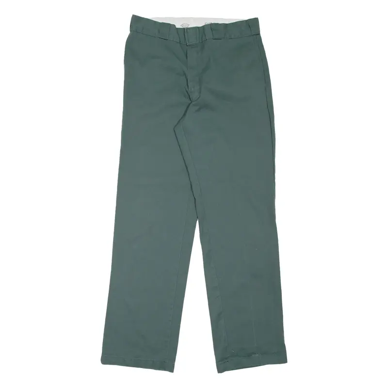 DICKIES 874 Workwear Mens Trousers Green Regular Straight W32 L32