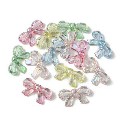 UV Plating Iridescent Transparent Acrylic Beads