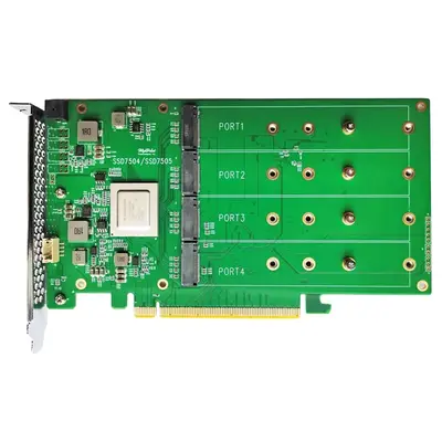 SSD7505 HighPoint PCI Express 4.0 x16 4-Channel M.2 NVMe RAID Controller
