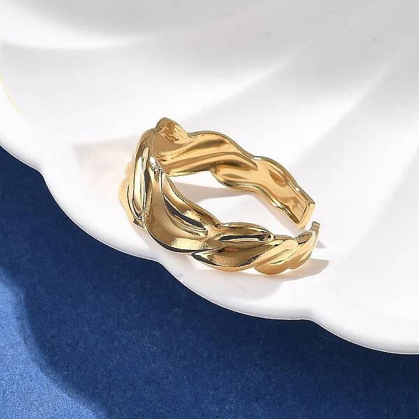 304 Stainless Steel Open Cuff Ring for Women