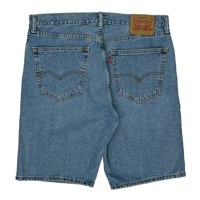 505 Levis Denim Shorts - 36W 10L Blue Cotton