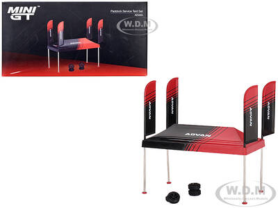 Paddock Service Tent Set with Extra Wheels Red and Black \