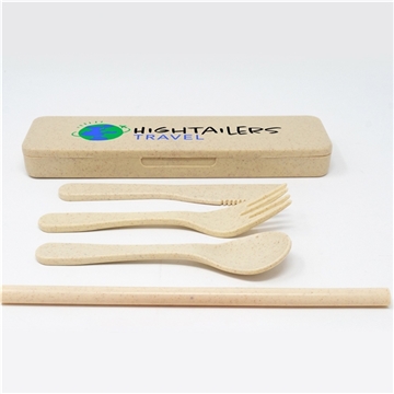 100 Promotional Natureware Wheat Straw Cutlery Set - Eco-Friendly ...