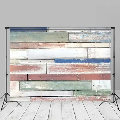 Vintage Faded Wood Plank Texture Backdrop For Photo - Aperturee