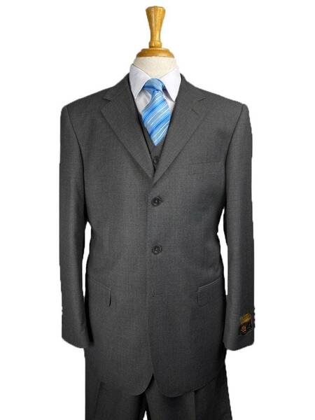 Classic Fit Suit - Pleated Pants - Athletic Fit Suits - Executive Cut Suit