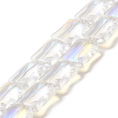 Transparent Electroplate Glass Beads Strands