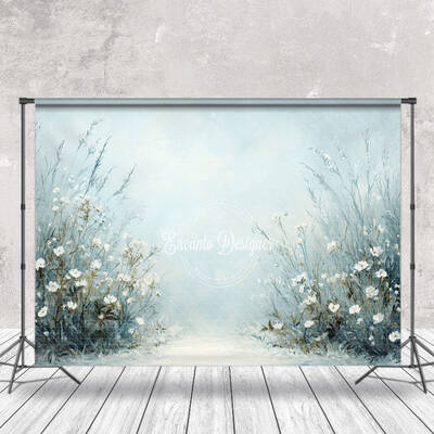 Foggy Early Morning Plant Floral Winter Backdrop - Aperturee