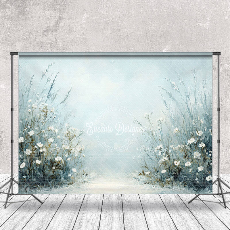 Foggy Early Morning Plant Floral Winter Backdrop - Aperturee