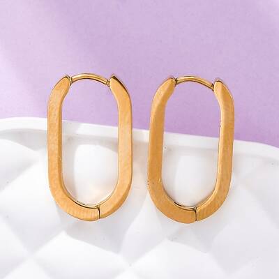 PVD Vacuum Plating 304 Stainless Steel Huggie Hoop Earrings