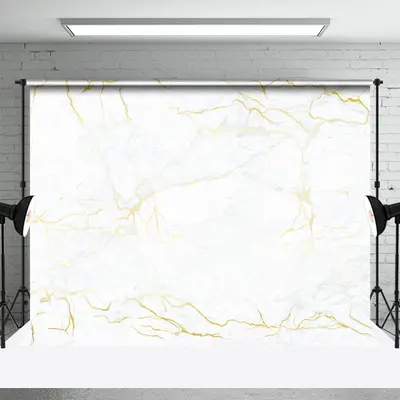 Modern White Gold Marble Texture Backdrop For Photo - Aperturee