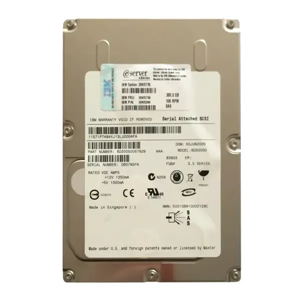 26K5738 IBM 300GB 3Gb/s SAS 10000 3.5-Inch Hard Drive
