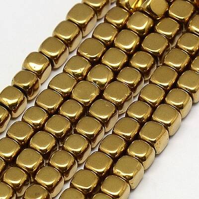 Electroplate Non-magnetic Synthetic Hematite Beads Strands