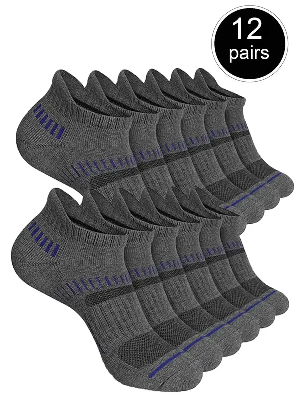 Men's Striped Print Athletic Socks, Soft Comfortable Breathable Sports Socks, Athletic Socks for Men, Compression Socks, Men'...