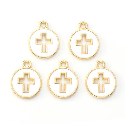 Light Gold Plated Alloy Enamel Pendants