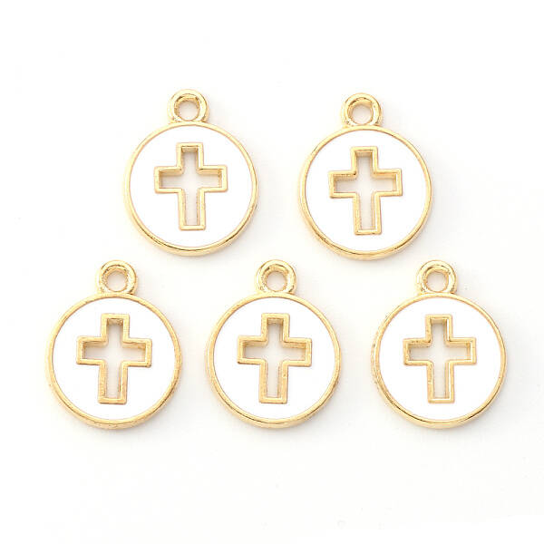 Light Gold Plated Alloy Enamel Pendants