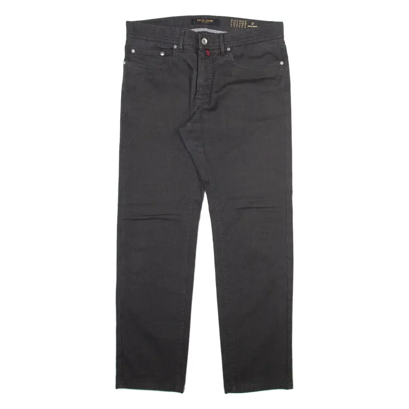 PIERRE CARDIN Mens Trousers Grey Slim Straight W34 L30
