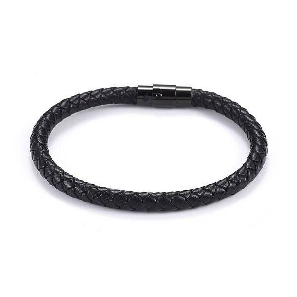 Man's Braided Leather Cord Bracelets