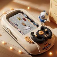 The latest children's racing adventure car steering wheel toy music driving game early childhood interactive simulation toy E...