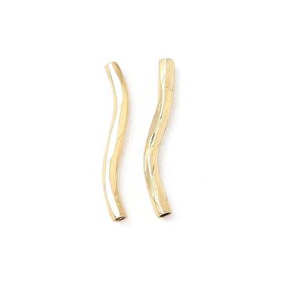 Brass Curved Tube Beads
