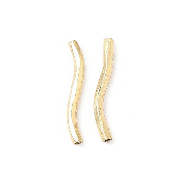 Brass Curved Tube Beads