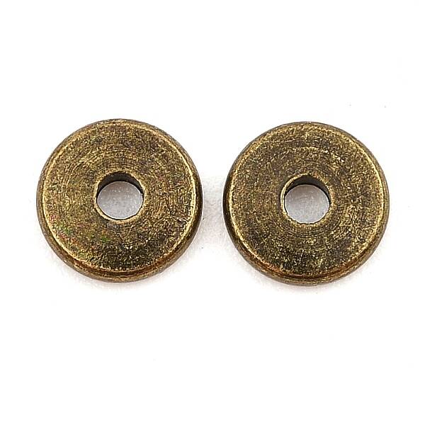 Flat Round Brass Spacer Beads