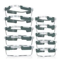 10-Pack Glass Meal Prep Containers – Airtight, BPA-Free, Stackable Glass Food Storage with Lids for Lunch & Kitchen Organiz...