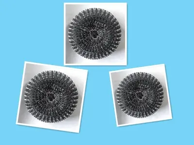 Kitchen Soap Dispensing Palm Brush Cleaner Push-type Brush Kitchen Detergent Tools | style: Steel ball 3pcs