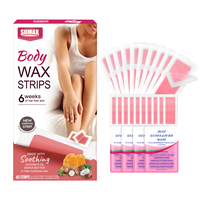 Body Wax Strips Hair Removal,60 Count,Wax Kit For Ingrown Hair Treatment,Portable Body Waxing Strips,Suitable for Face,Undera...