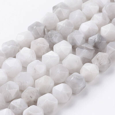 Natural White Crazy Lace Agate Beads Strands