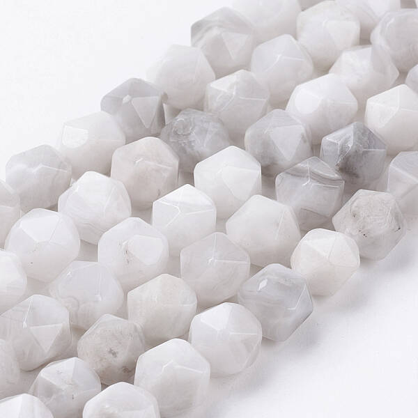 Natural White Crazy Lace Agate Beads Strands