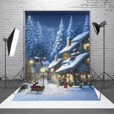 Christmas Vibe Wild Rural Country Winter Backdrop - Aperturee