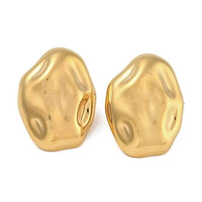 304 Stainless Steel Oval Stud Earrings for Women