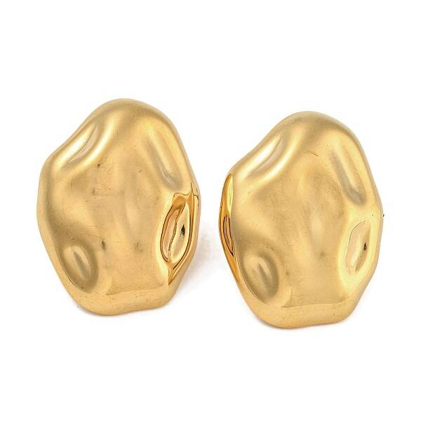 304 Stainless Steel Oval Stud Earrings for Women