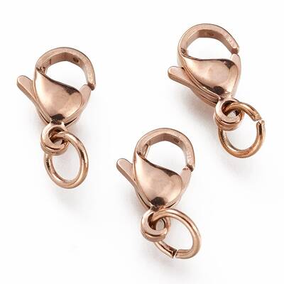 Ion Plating(IP) 304 Stainless Steel Lobster Claw Clasps