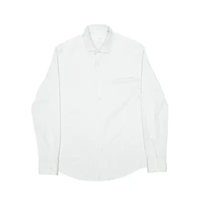 COVERI Slim Fit Formal Shirt Cream 90s Long Sleeve Mens M