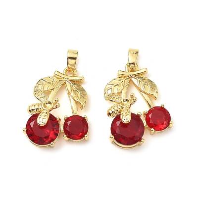Brass Micro Pave Cubic Zirconia Pendants