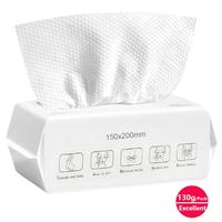 White Disposable Face Towel, 100pcs/200pcs/400pcs Soft Cotton Facial Dry Wipes, Multi-purpose Tissues for Skin Care, Makeup R...