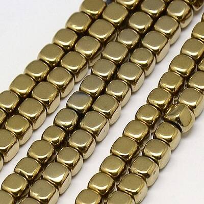 Electroplate Non-magnetic Synthetic Hematite Beads Strands