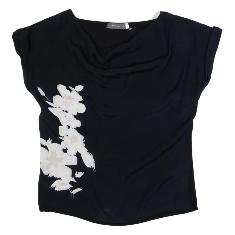 MINT VELVET Womens Blouse Black UK 12