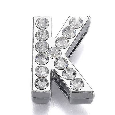 Alloy Letter Slide Charms