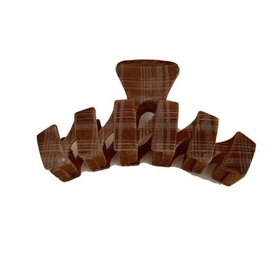 Korean Plaid Velvet Clip