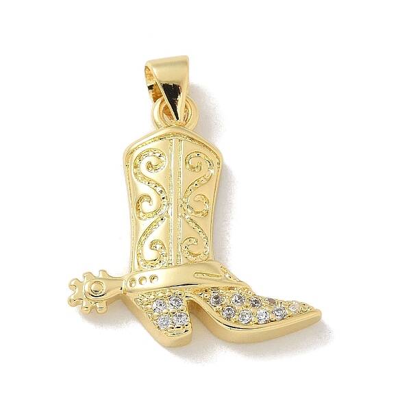 Brass Micro Pave Cubic Zirconia Pendants