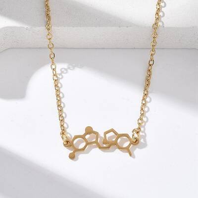 304 Stainless Steel Chemical Symbol Pendant Necklaces