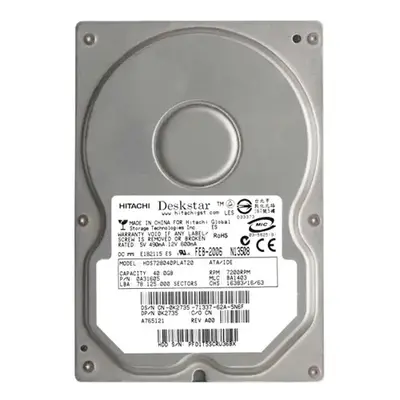 K2735 Dell 40GB 7200RPM ATA-100 2MB Cache 3.5-Inch Hard Drive
